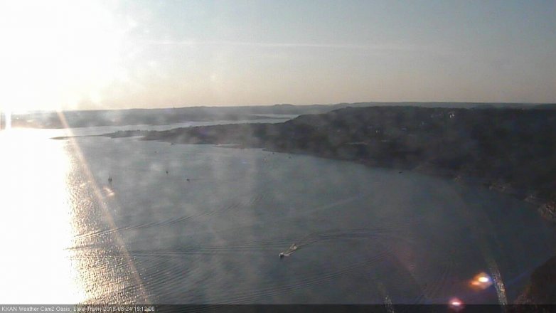 Lake Travis webcam, August 24, 2018 6:15 PM CT