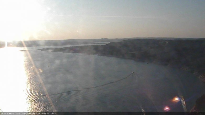 Lake Travis webcam, August 24, 2018 6:20 PM CT
