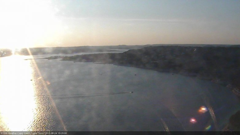 Lake Travis webcam, August 24, 2018 6:30 PM CT