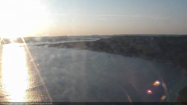 Lake Travis webcam, August 24, 2018 6:35 PM CT