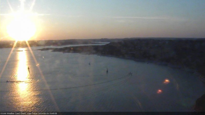 Lake Travis webcam, August 24, 2018 6:50 PM CT