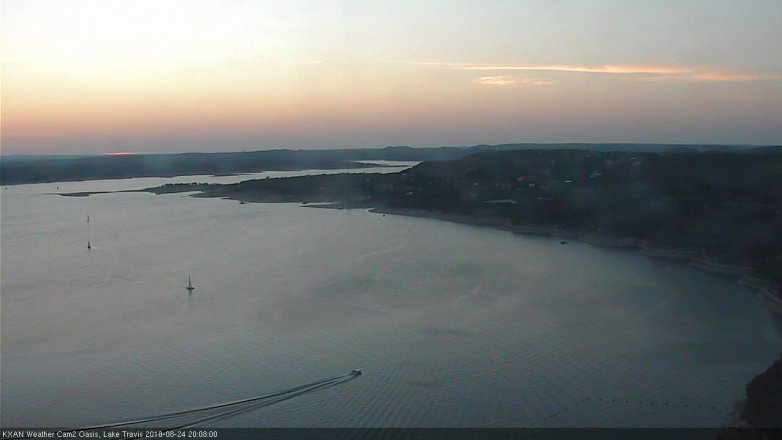 Lake Travis webcam, August 24, 2018 7:10 PM CT