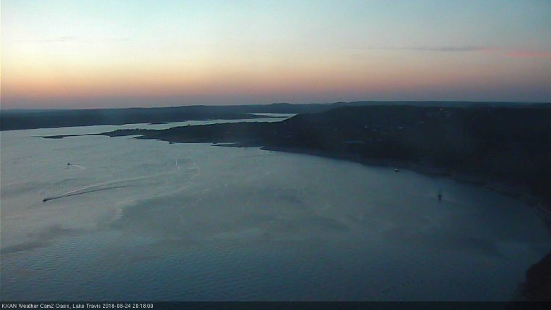Lake Travis webcam, August 24, 2018 7:20 PM CT
