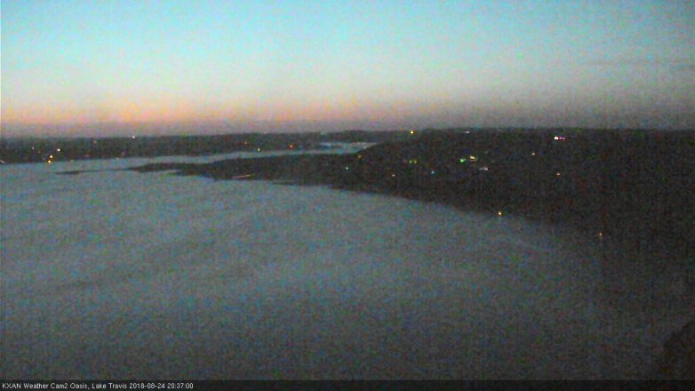 Lake Travis webcam, August 24, 2018 7:40 PM CT