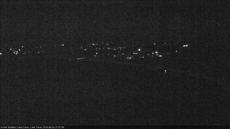 Lake Travis webcam, August 24, 2018 9:00 PM CT