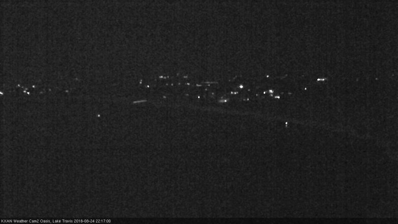 Lake Travis webcam, August 24, 2018 9:20 PM CT