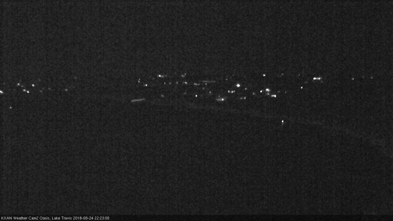 Lake Travis webcam, August 24, 2018 9:25 PM CT