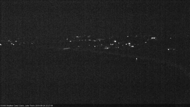 Lake Travis webcam, August 24, 2018 9:30 PM CT