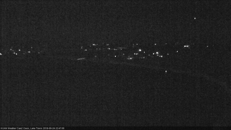 Lake Travis webcam, August 24, 2018 9:50 PM CT
