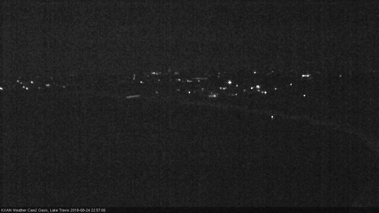 Lake Travis webcam, August 24, 2018 10:00 PM CT