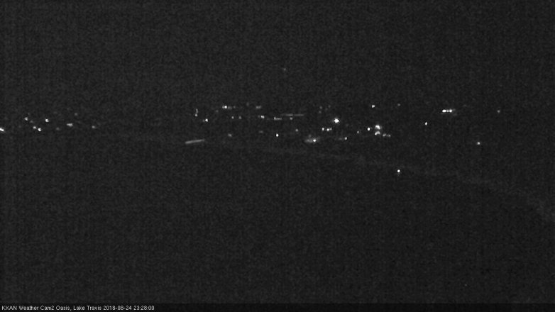 Lake Travis webcam, August 24, 2018 10:30 PM CT