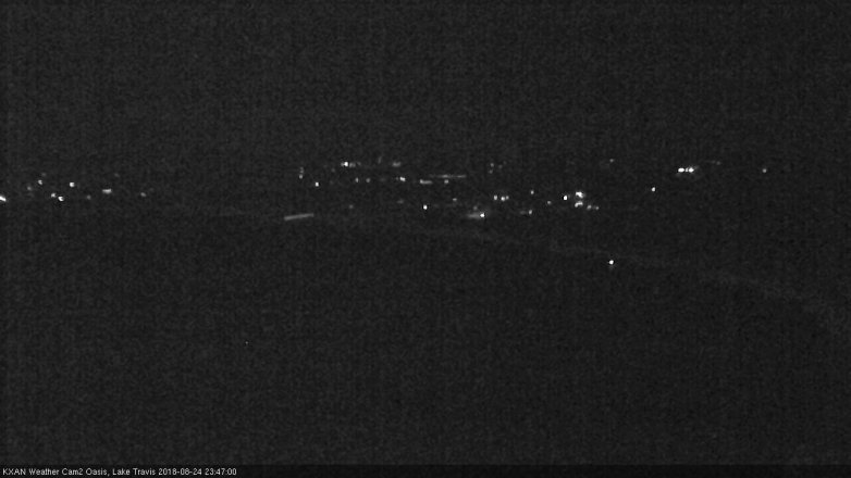 Lake Travis webcam, August 24, 2018 10:50 PM CT