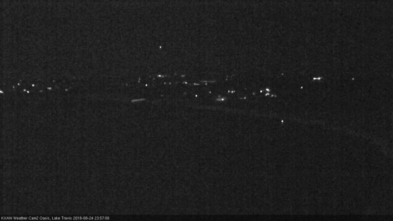 Lake Travis webcam, August 24, 2018 11:00 PM CT