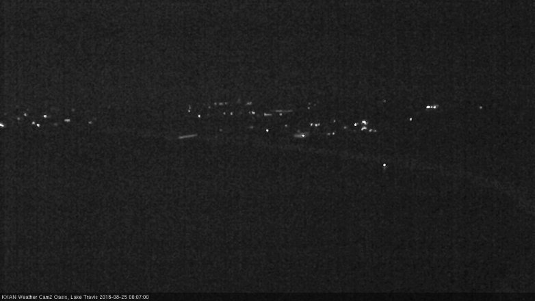 Lake Travis webcam, August 24, 2018 11:10 PM CT