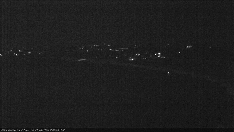 Lake Travis webcam, August 24, 2018 11:15 PM CT