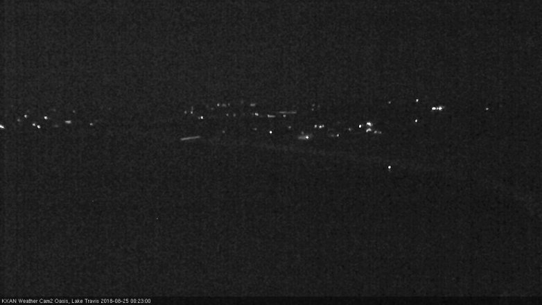 Lake Travis webcam, August 24, 2018 11:25 PM CT
