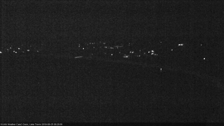 Lake Travis webcam, August 24, 2018 11:30 PM CT