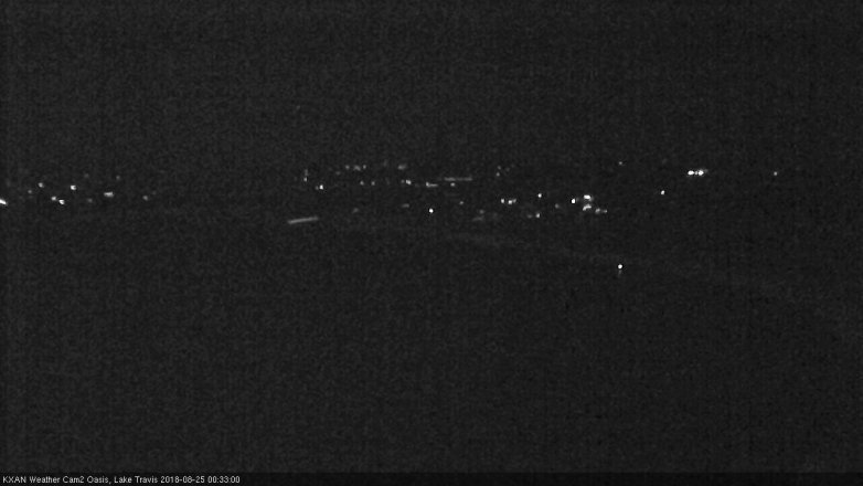 Lake Travis webcam, August 24, 2018 11:35 PM CT