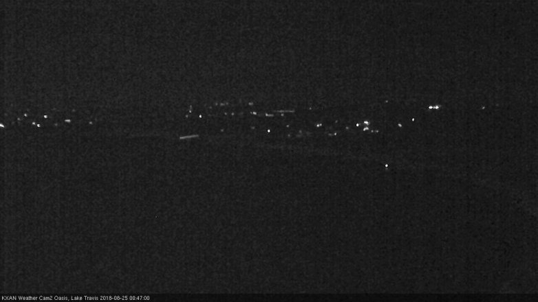 Lake Travis webcam, August 24, 2018 11:50 PM CT