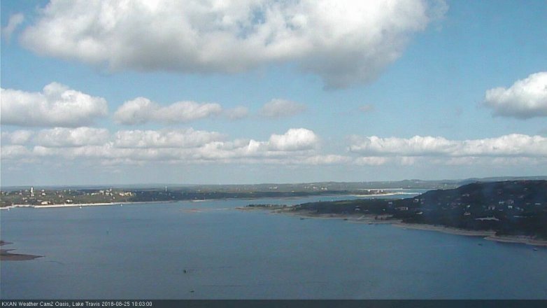 Lake Travis webcam, August 25, 2018 9:05 AM CT