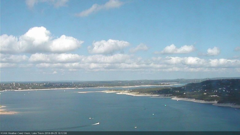 Lake Travis webcam, August 25, 2018 9:15 AM CT