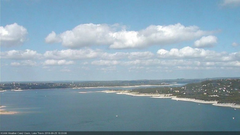 Lake Travis webcam, August 25, 2018 9:35 AM CT