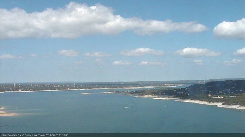 Lake Travis webcam, August 25, 2018 10:15 AM CT