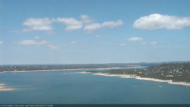 Lake Travis webcam, August 25, 2018 10:40 AM CT