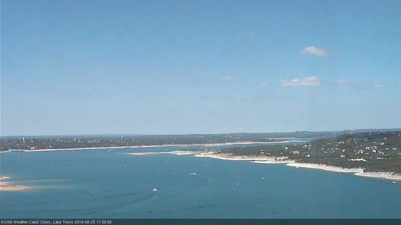 Lake Travis webcam, August 25, 2018 11:00 AM CT