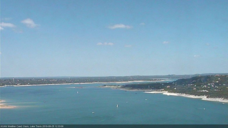 Lake Travis webcam, August 25, 2018 11:35 AM CT