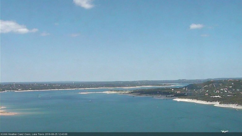 Lake Travis webcam, August 25, 2018 11:45 AM CT