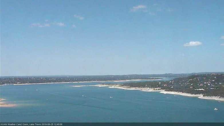 Lake Travis webcam, August 25, 2018 11:50 AM CT
