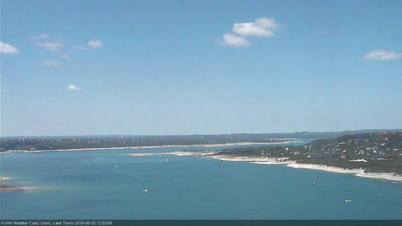 Lake Travis webcam, August 25, 2018 11:55 AM CT