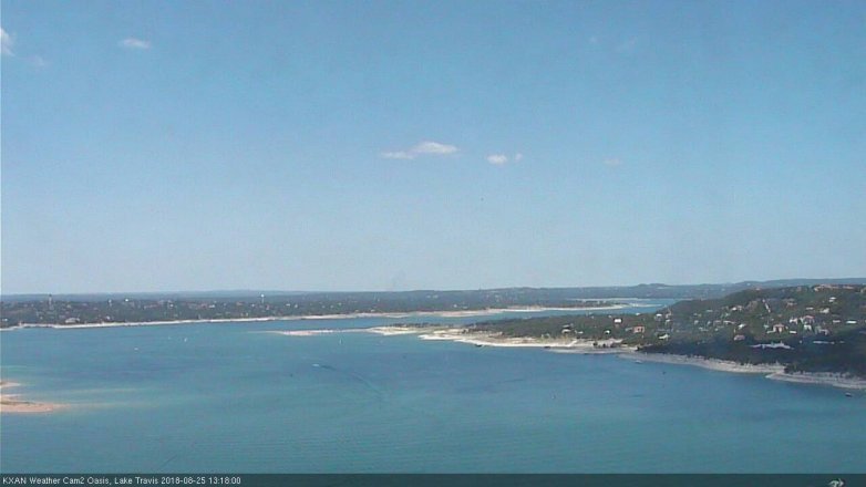 Lake Travis webcam, August 25, 2018 12:20 PM CT