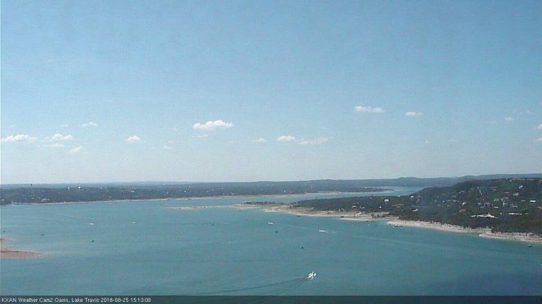 Lake Travis webcam, August 25, 2018 2:15 PM CT