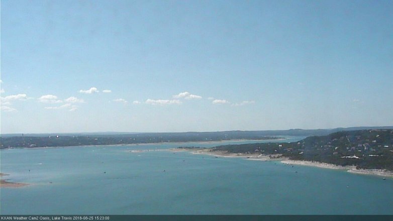 Lake Travis webcam, August 25, 2018 2:25 PM CT