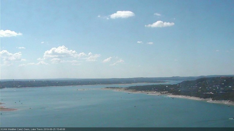 Lake Travis webcam, August 25, 2018 2:50 PM CT