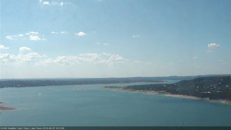 Lake Travis webcam, August 25, 2018 3:15 PM CT