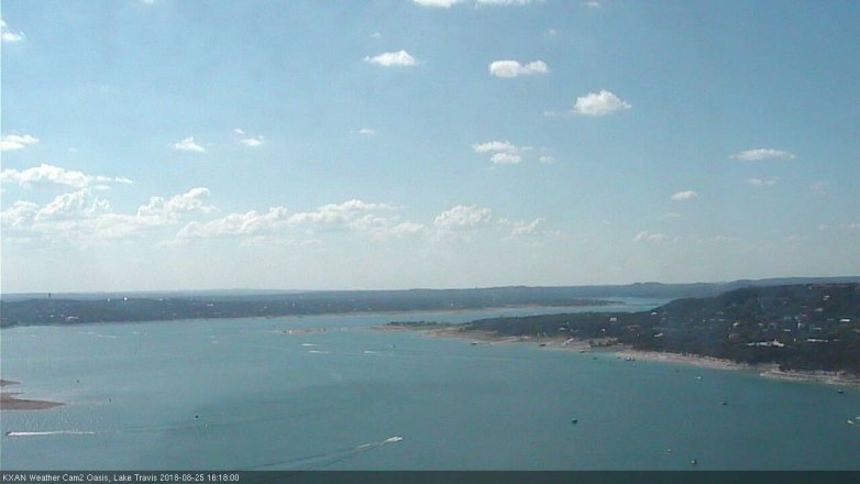 Lake Travis webcam, August 25, 2018 3:20 PM CT