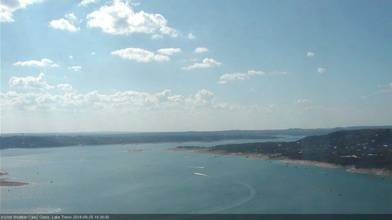 Lake Travis webcam, August 25, 2018 3:40 PM CT