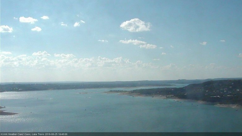 Lake Travis webcam, August 25, 2018 3:50 PM CT