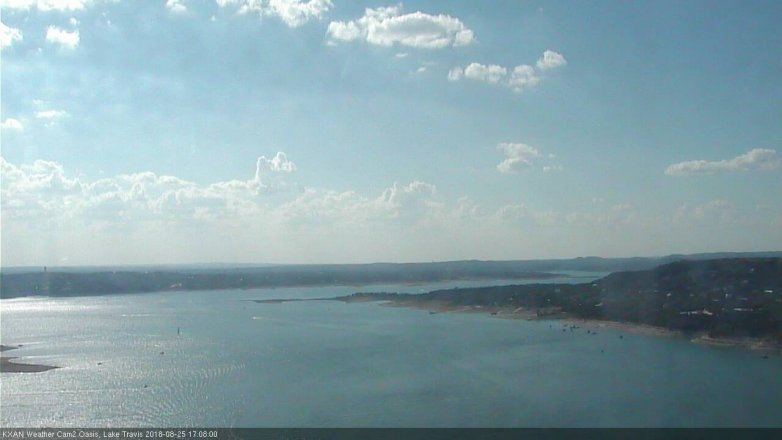 Lake Travis webcam, August 25, 2018 4:10 PM CT