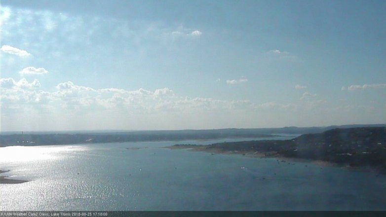 Lake Travis webcam, August 25, 2018 4:20 PM CT