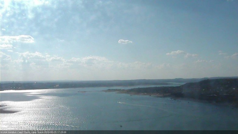 Lake Travis webcam, August 25, 2018 4:30 PM CT