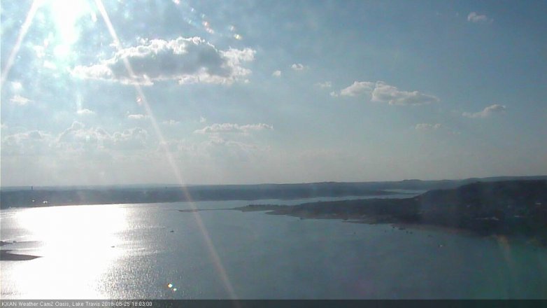 Lake Travis webcam, August 25, 2018 5:05 PM CT