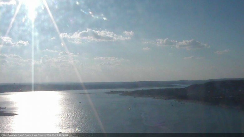 Lake Travis webcam, August 25, 2018 5:10 PM CT