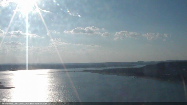 Lake Travis webcam, August 25, 2018 5:15 PM CT