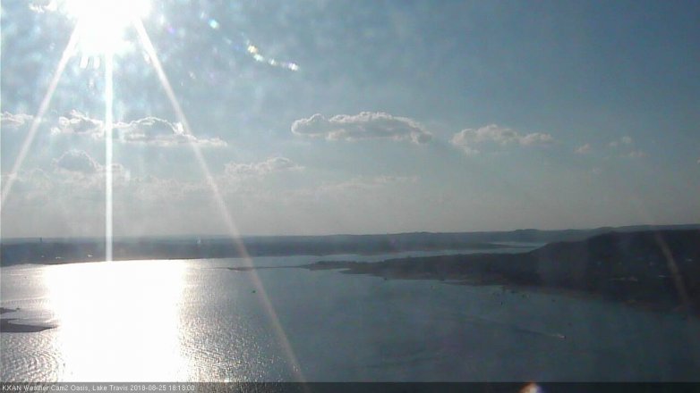 Lake Travis webcam, August 25, 2018 5:20 PM CT