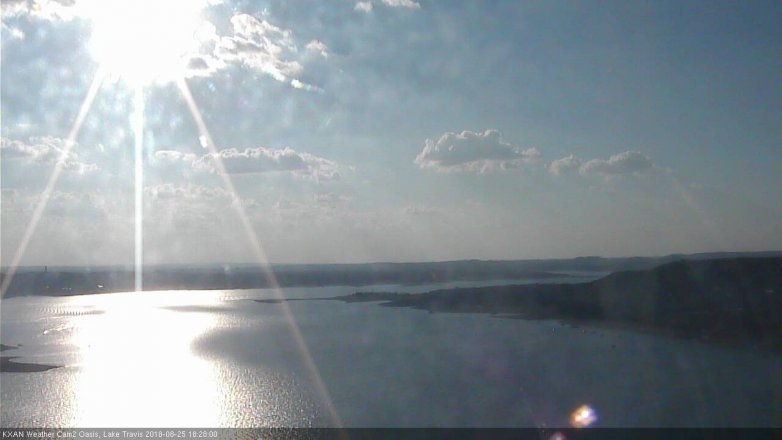 Lake Travis webcam, August 25, 2018 5:30 PM CT