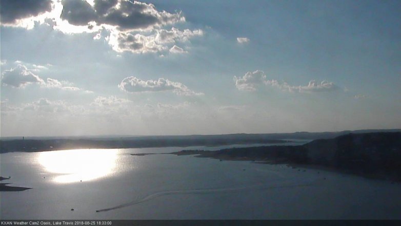 Lake Travis webcam, August 25, 2018 5:35 PM CT
